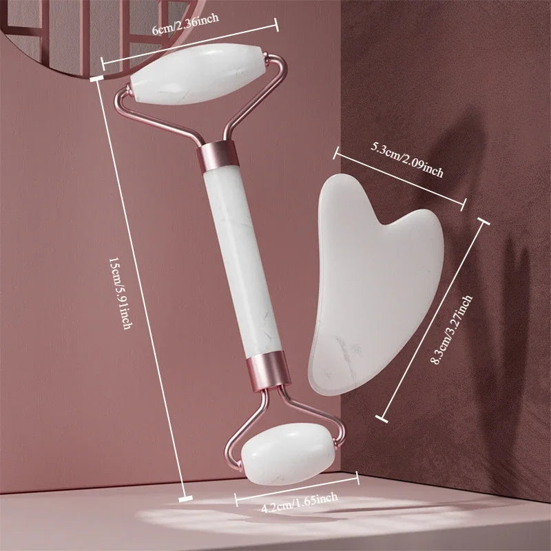 2-in-1 Facial Roller & Gua Sha Set